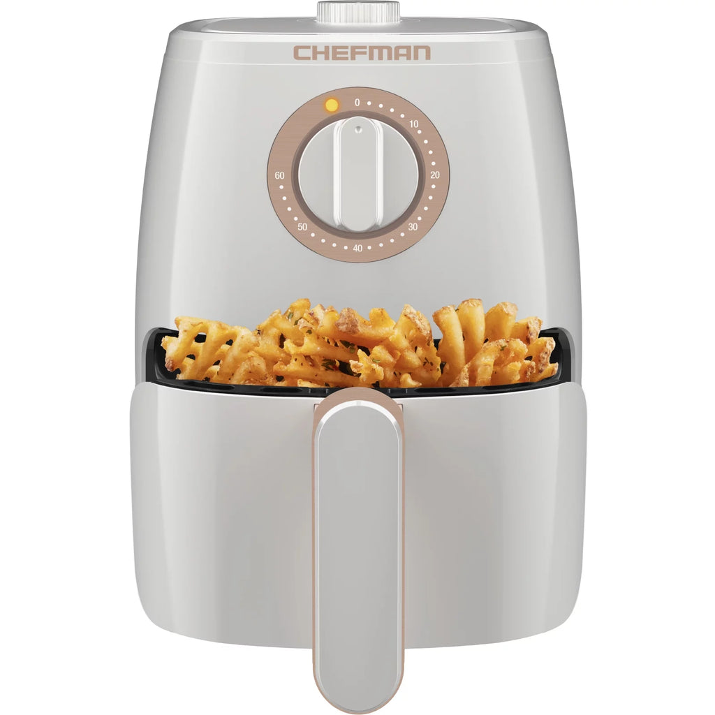 2 Qt White Air Fryer with Timer and Temperature Control L8858