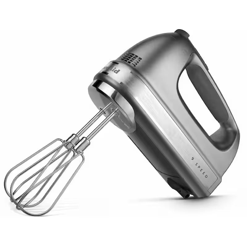 Contour Silver Hand Mixer with Beater and Whisk Attachments P9830