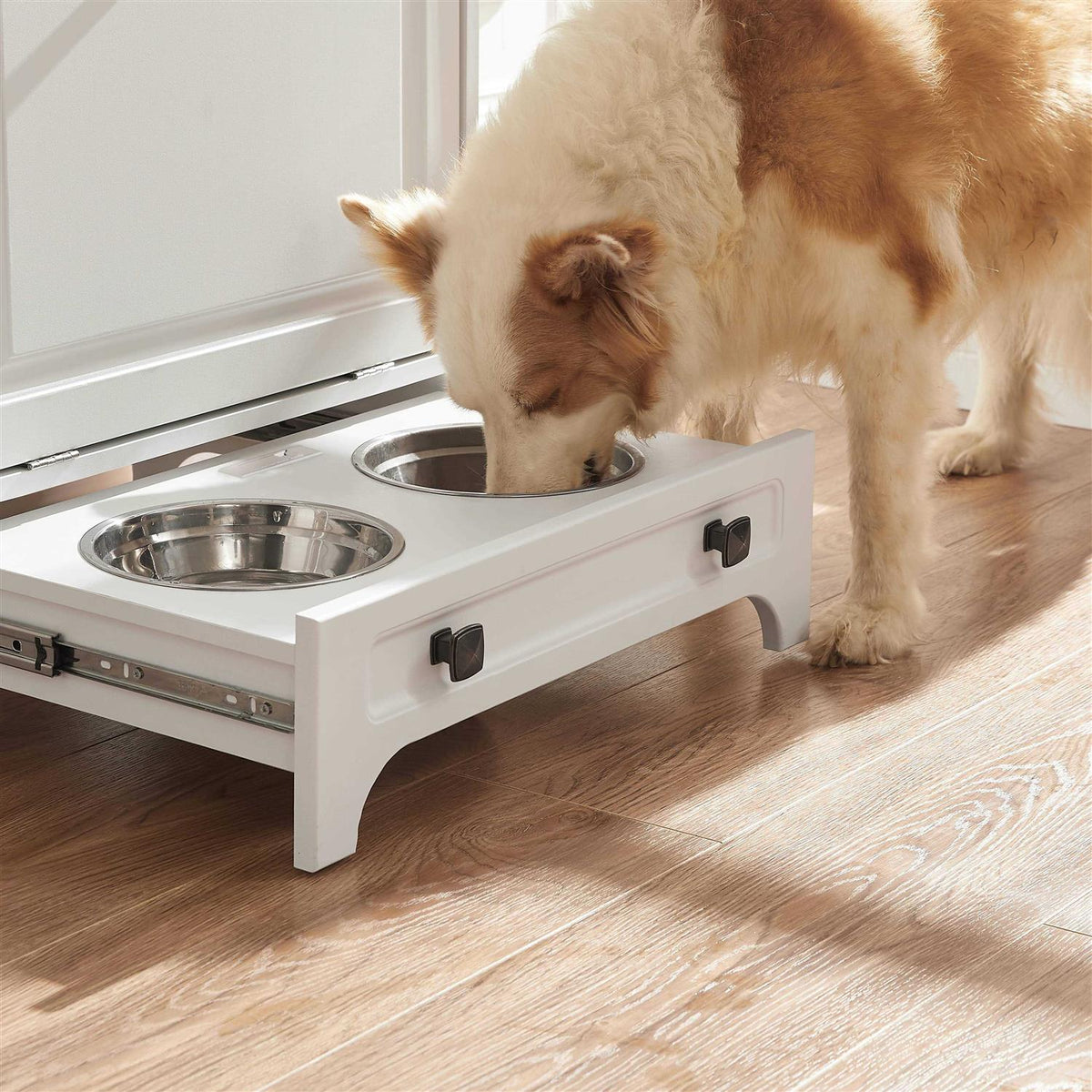 Modern Pet Feeding Station with 2 Elevated Dog Bowls E7837