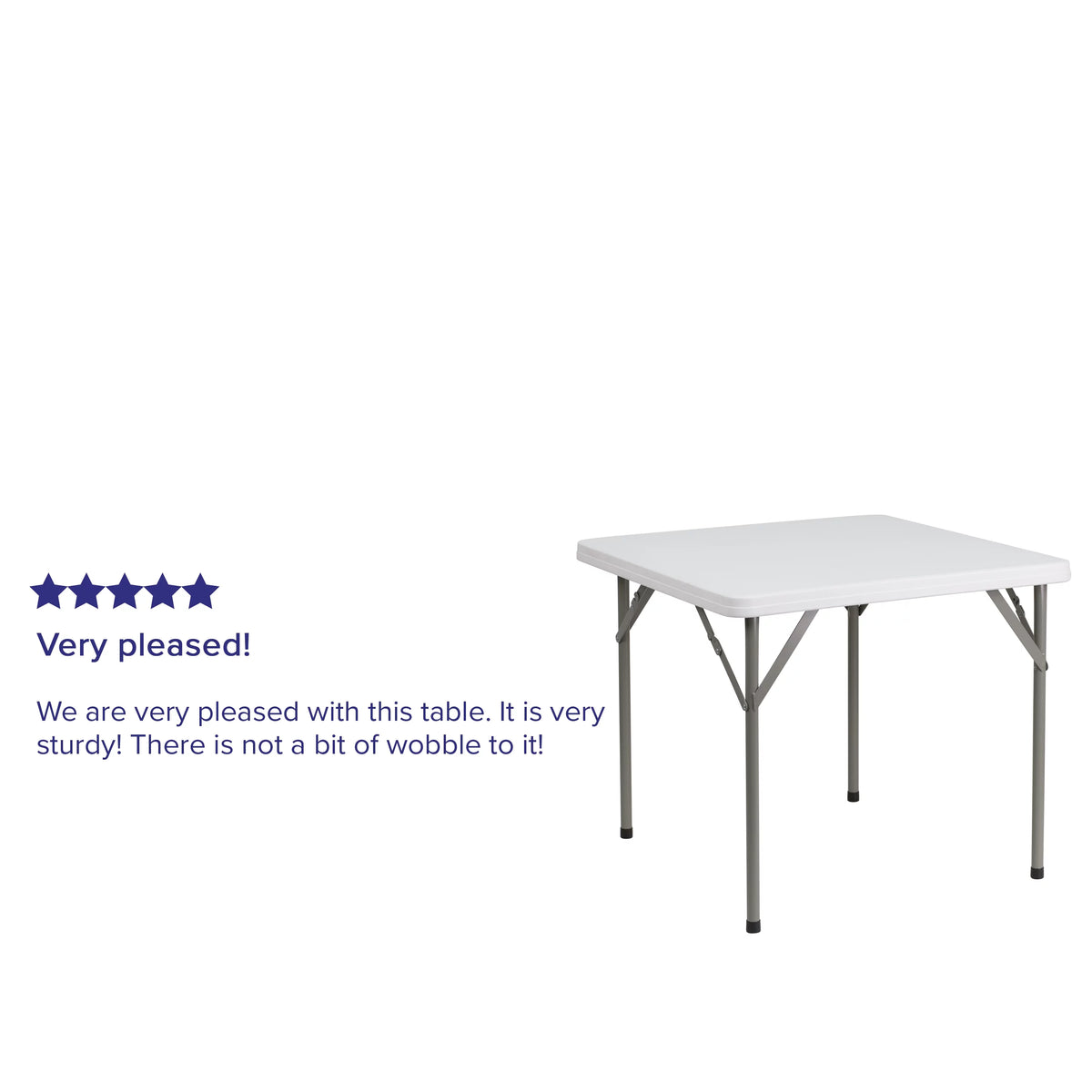 Square White Plastic Folding Table D40736
