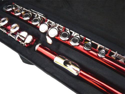 Red Concert Band C Flute with Case U1655