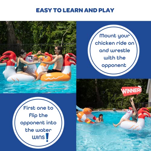 Chicken Fight Inflatable Pool Float Game Set C61655