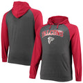 Red/Heathered Charcoal Atlanta Falcons Big & Tall Lightweight Raglan Pullover Hoodie U8702