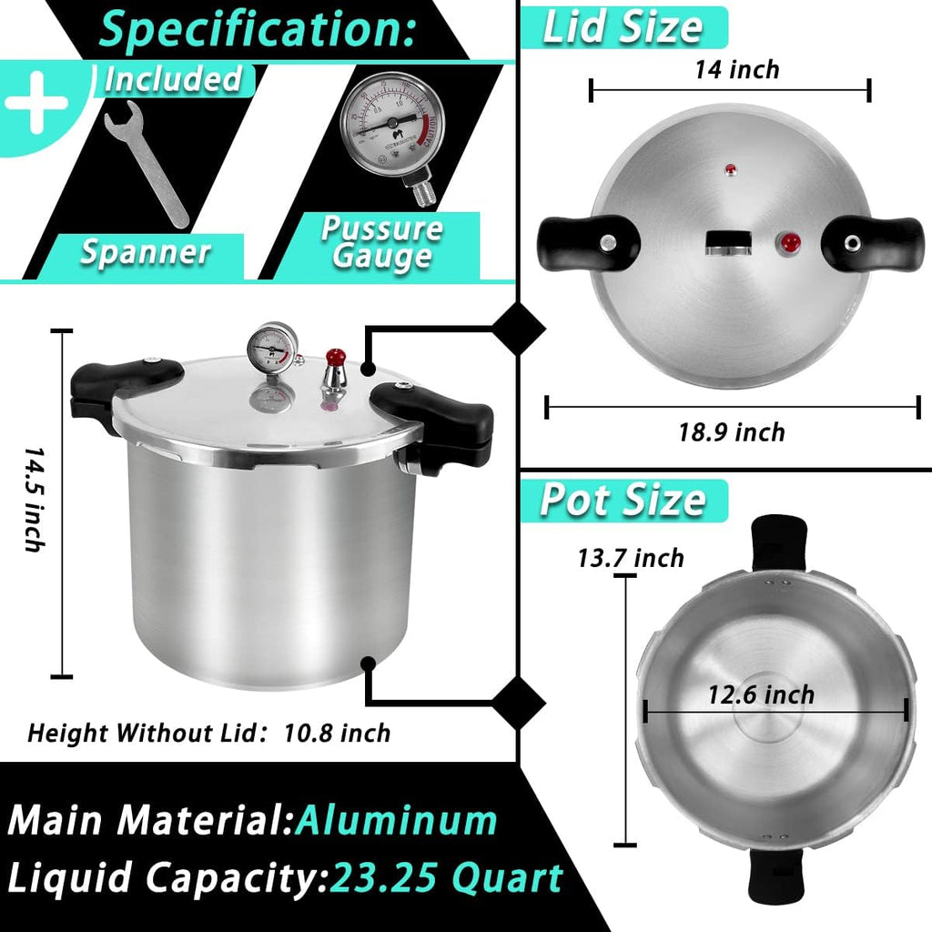 23 Quart Nonstick Aluminum Pressure Canner And Cooker Q69554