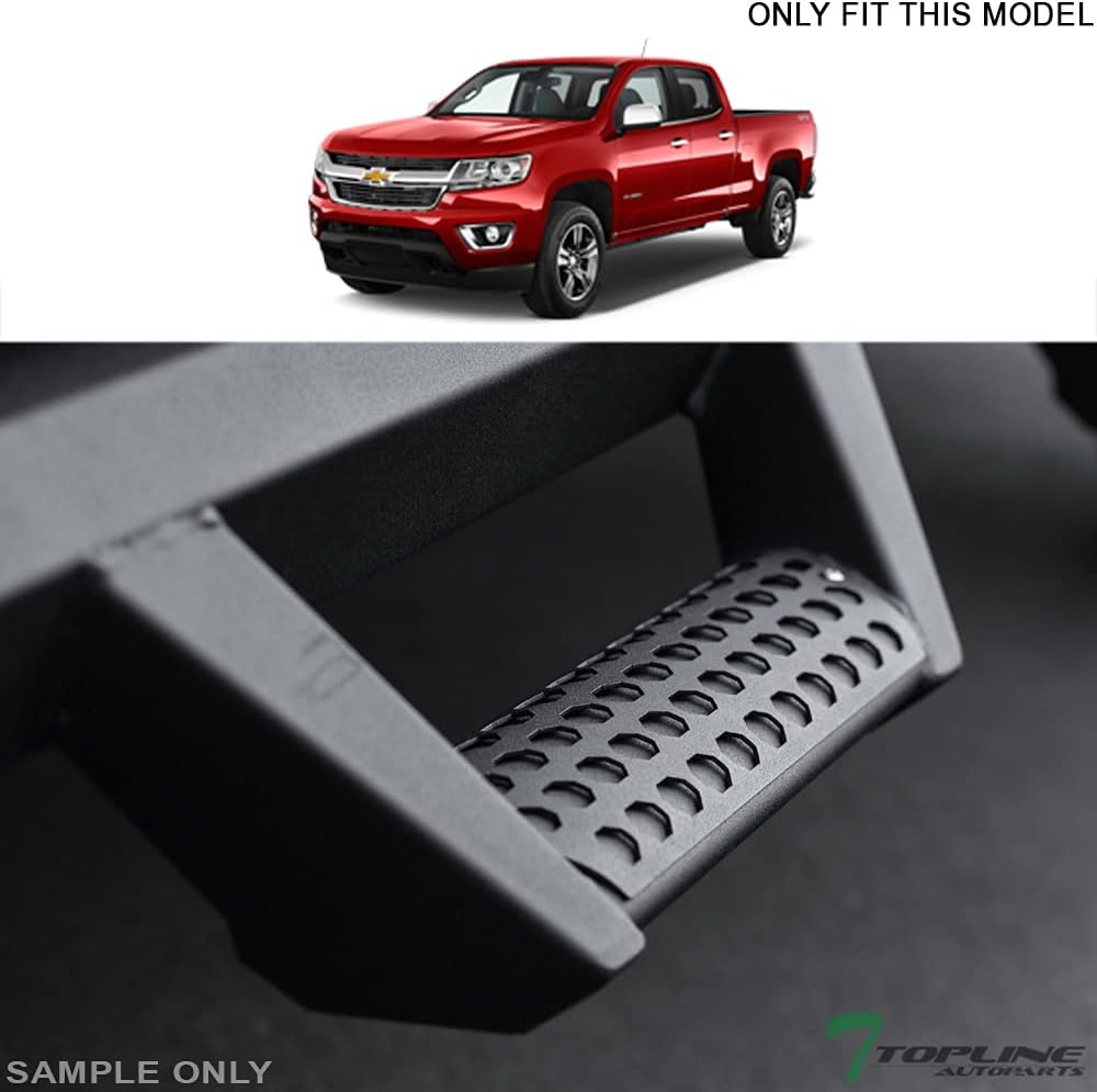 Matte Black Nerf Bars Running Boards for Chevy Colorado GMC Canyon Crew Cab V406619