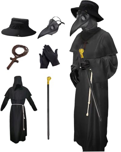 Plague Doctor Mask Costumes Set 6 in 1 B4052