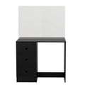 Black 3 Drawer Vanity Table with Mirror B8512