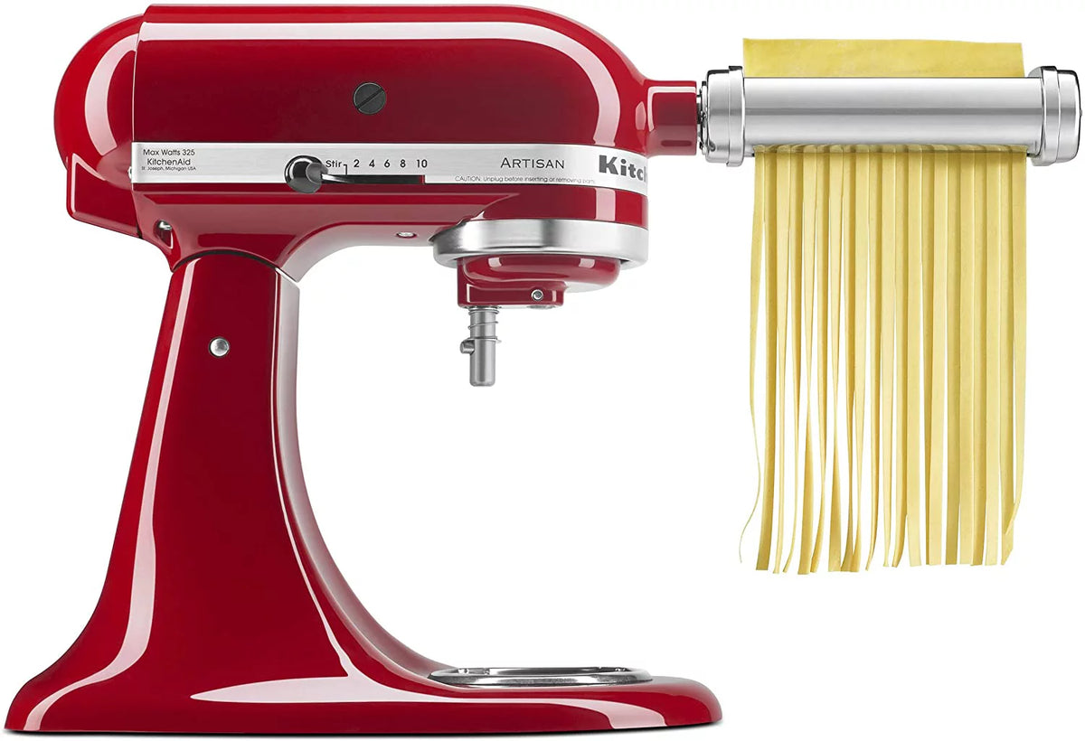 White Pasta Press Attachment with 6 Interchangeable Pasta Plates E339