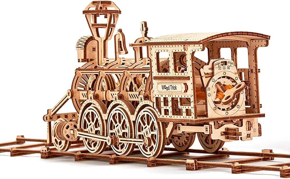 Wooden Toy Train Set with Railway 3D Wooden Puzzle Y212994