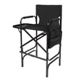 Black Folding Directors Chair with Side Table Storage Bag V697114