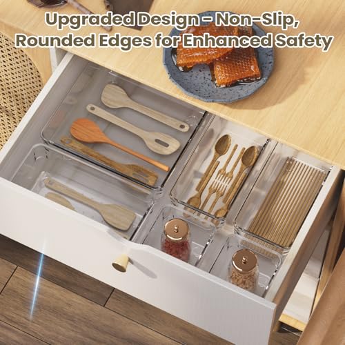 21 PCS Clear Plastic Drawer Organizer Set H2608
