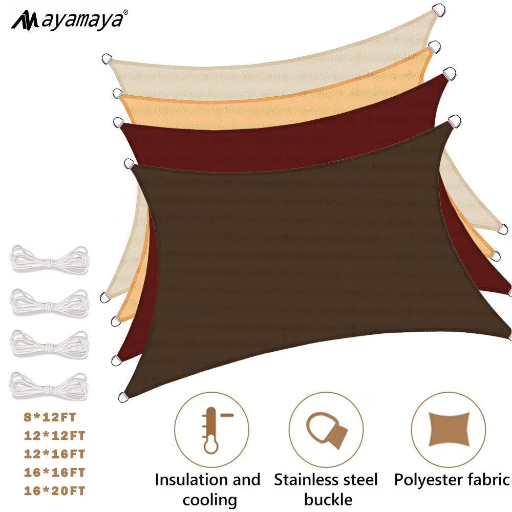Waterproof Shade Sail Sun Canopy Cover H9576