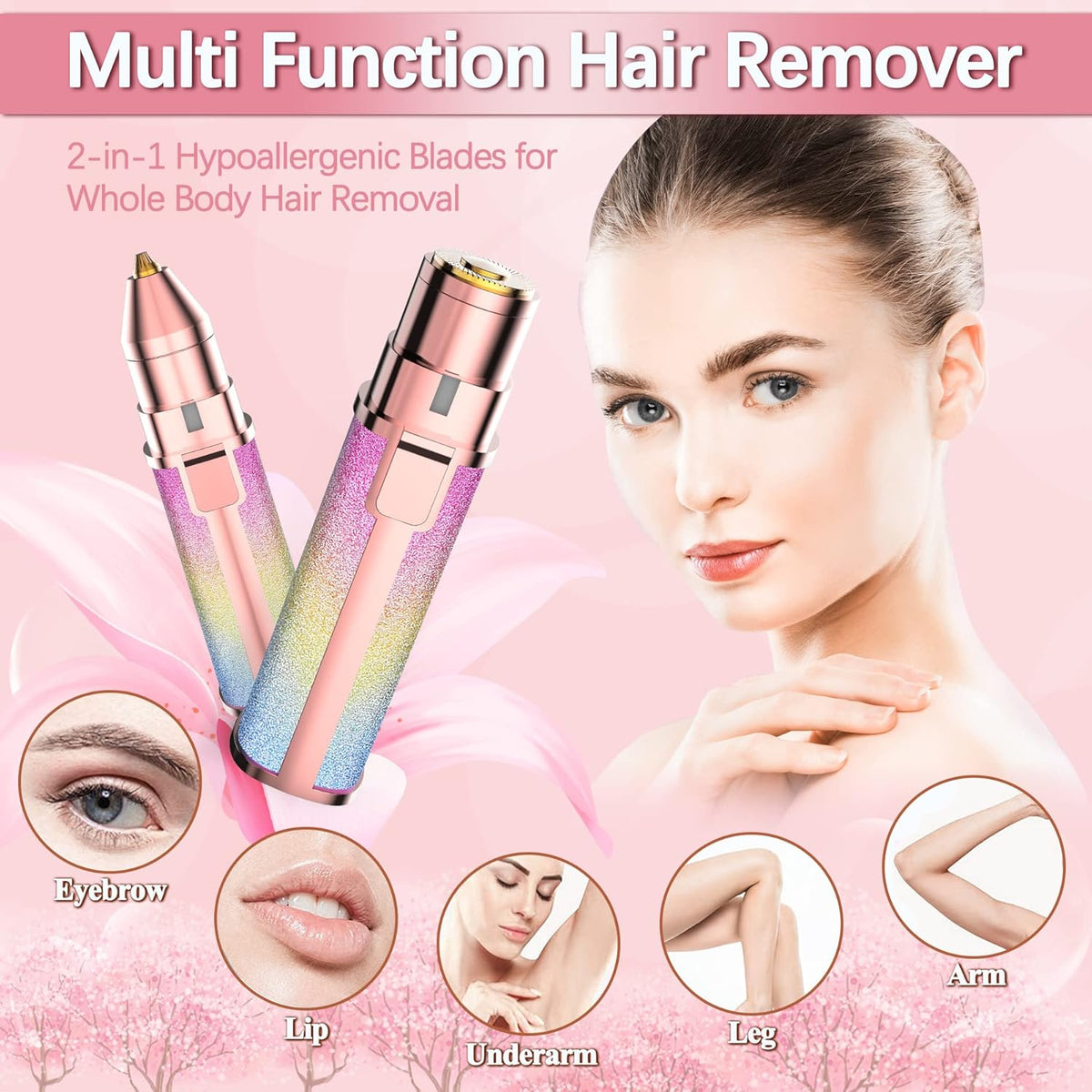 Rechargeable Facial Hair Remover with LED Light L317