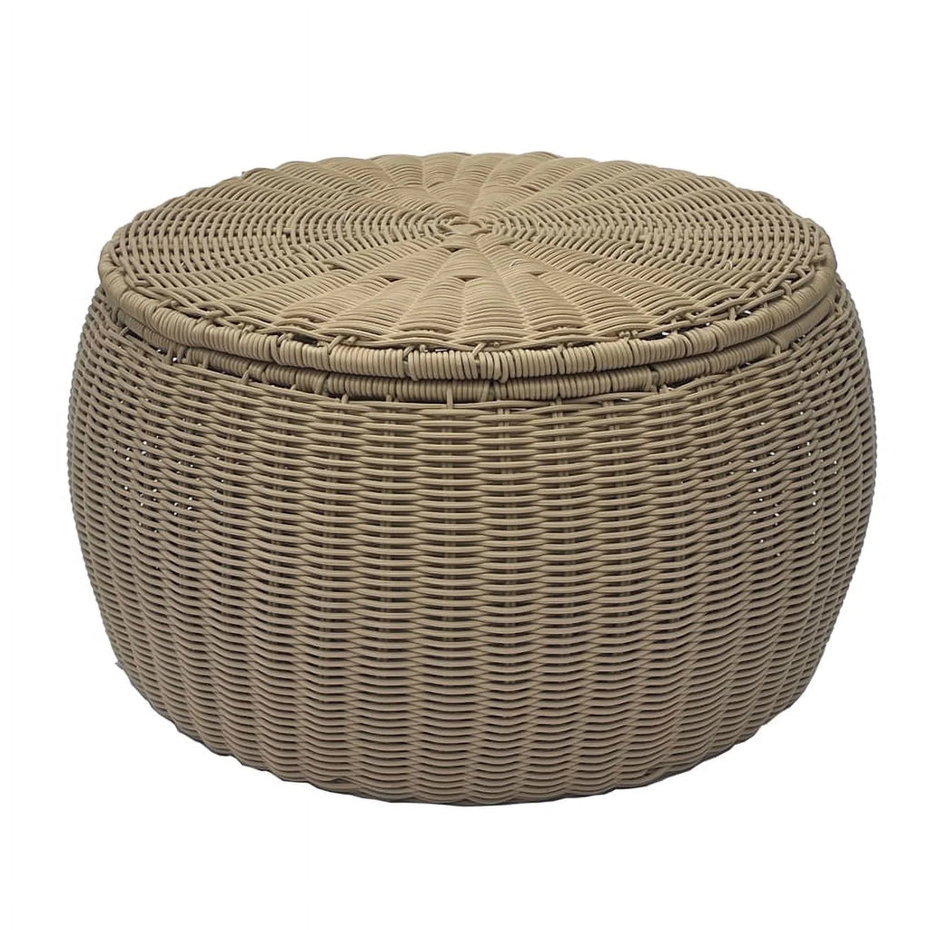 Wicker Rattan Storage Footstool P7551