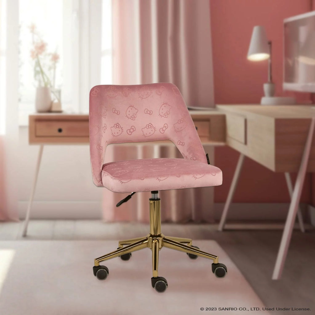 White Velvet Swivel Vanity Chair with Wheels Q4013