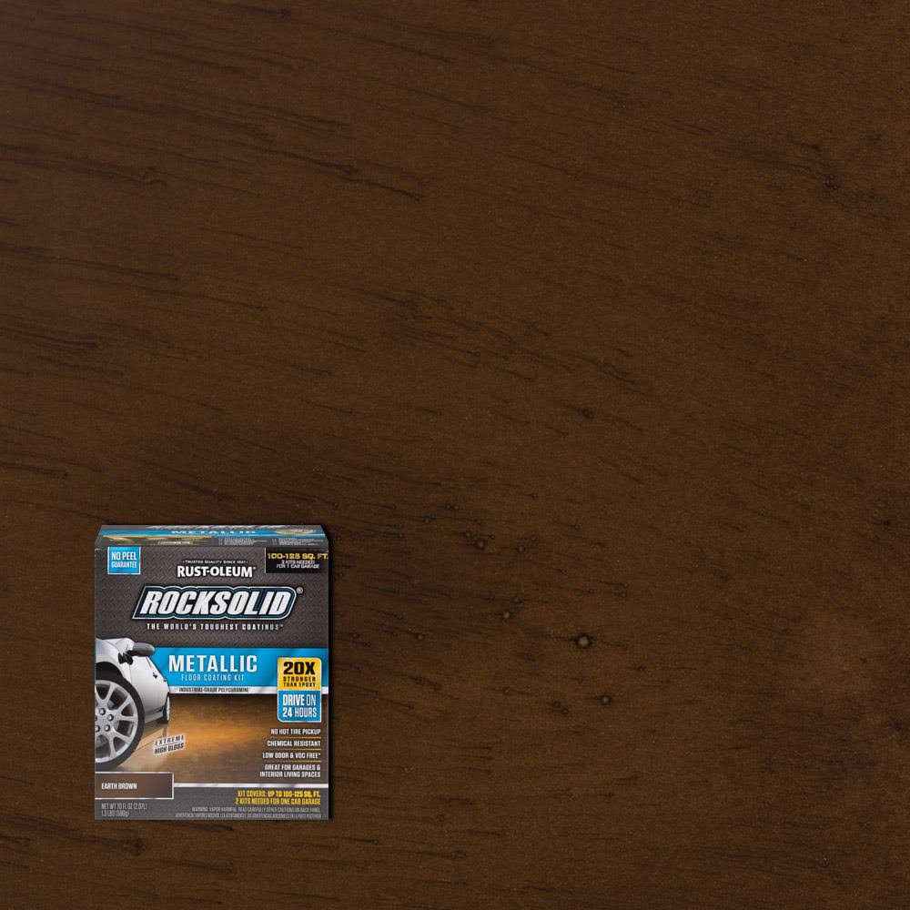 Earth Brown 70oz Polycuramine Metallic Floor Coating Kit I98616