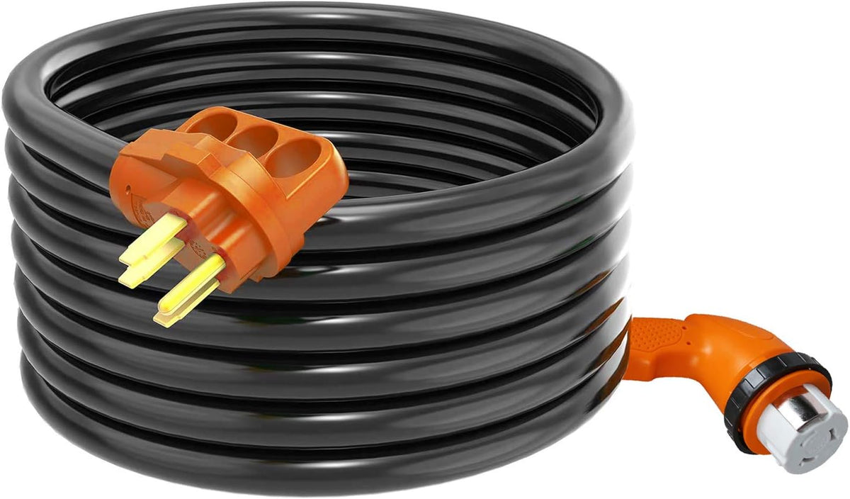 50 Amp 36 Feet Heavy-Duty RV Extension Cord with Finger Handle O1292