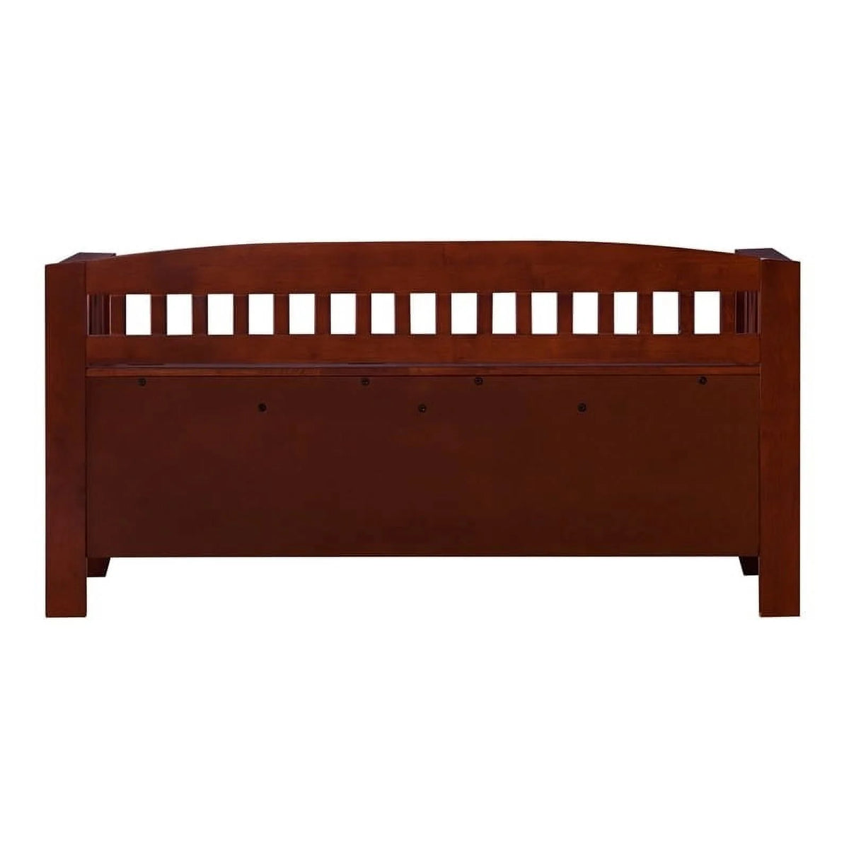 17" Split Seat Wood Storage Bench in Walnut Brown V992113