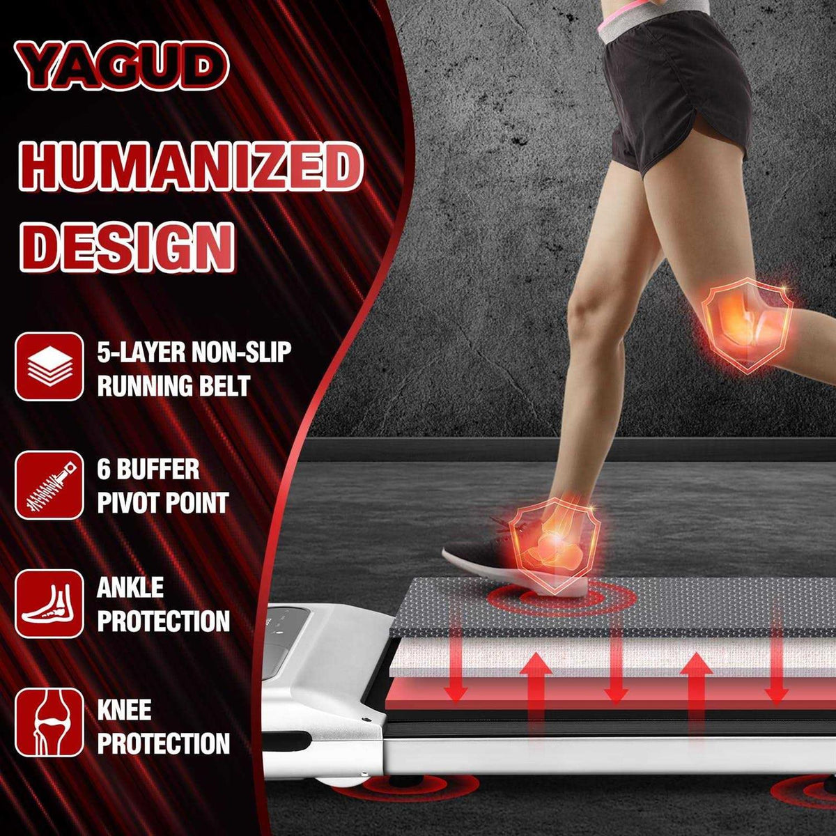 2.5 HP Under Desk Treadmill with Remote Control Y513