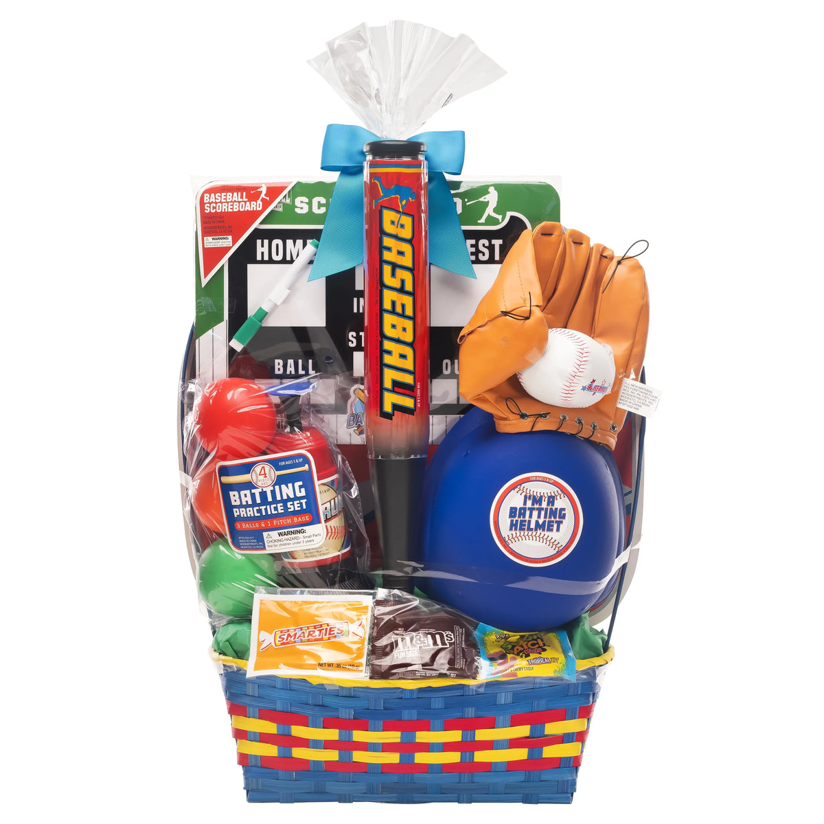 Easter Basket Gift Baseball Playset and Candies U5381