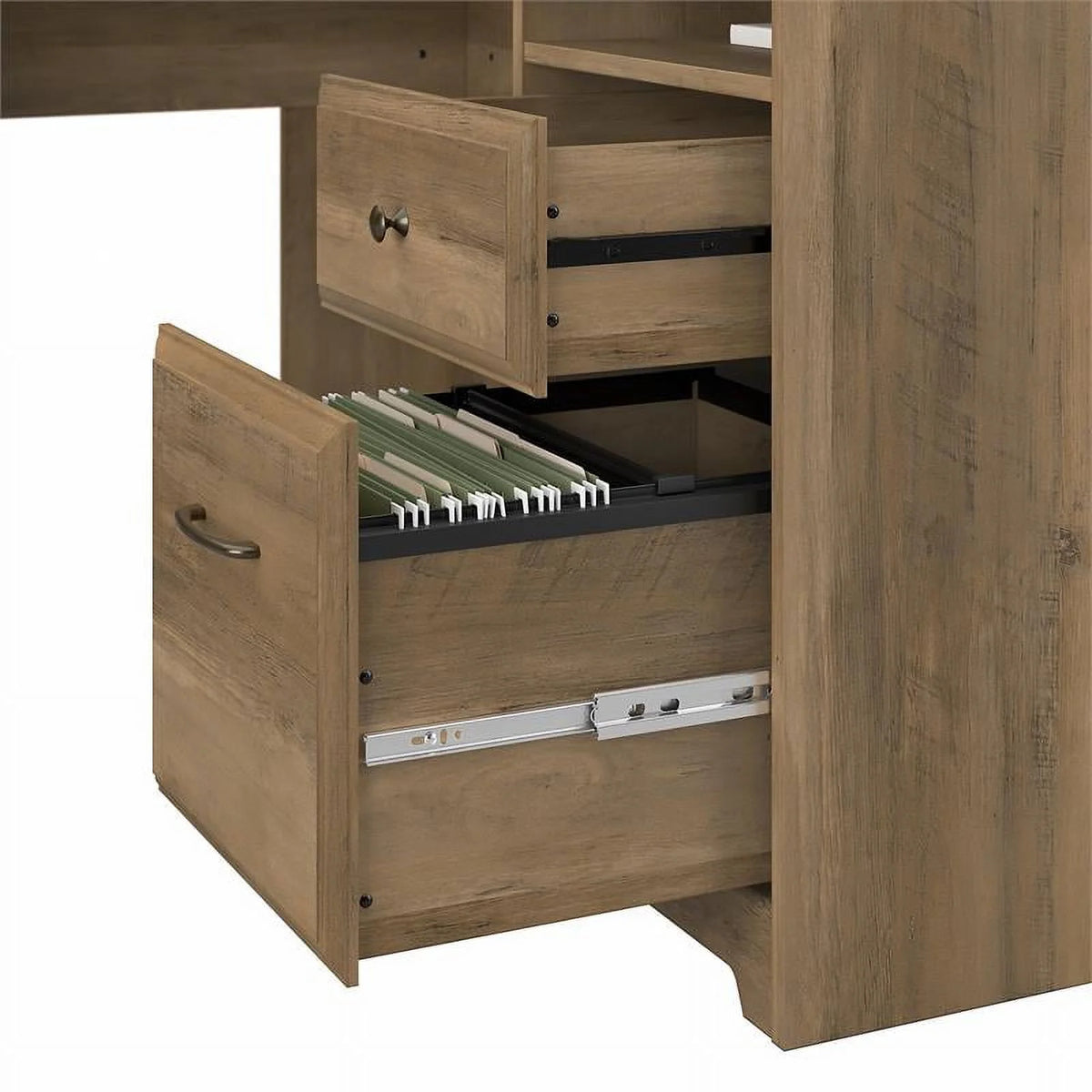 L Shaped Computer Desk in Reclaimed Pine P419