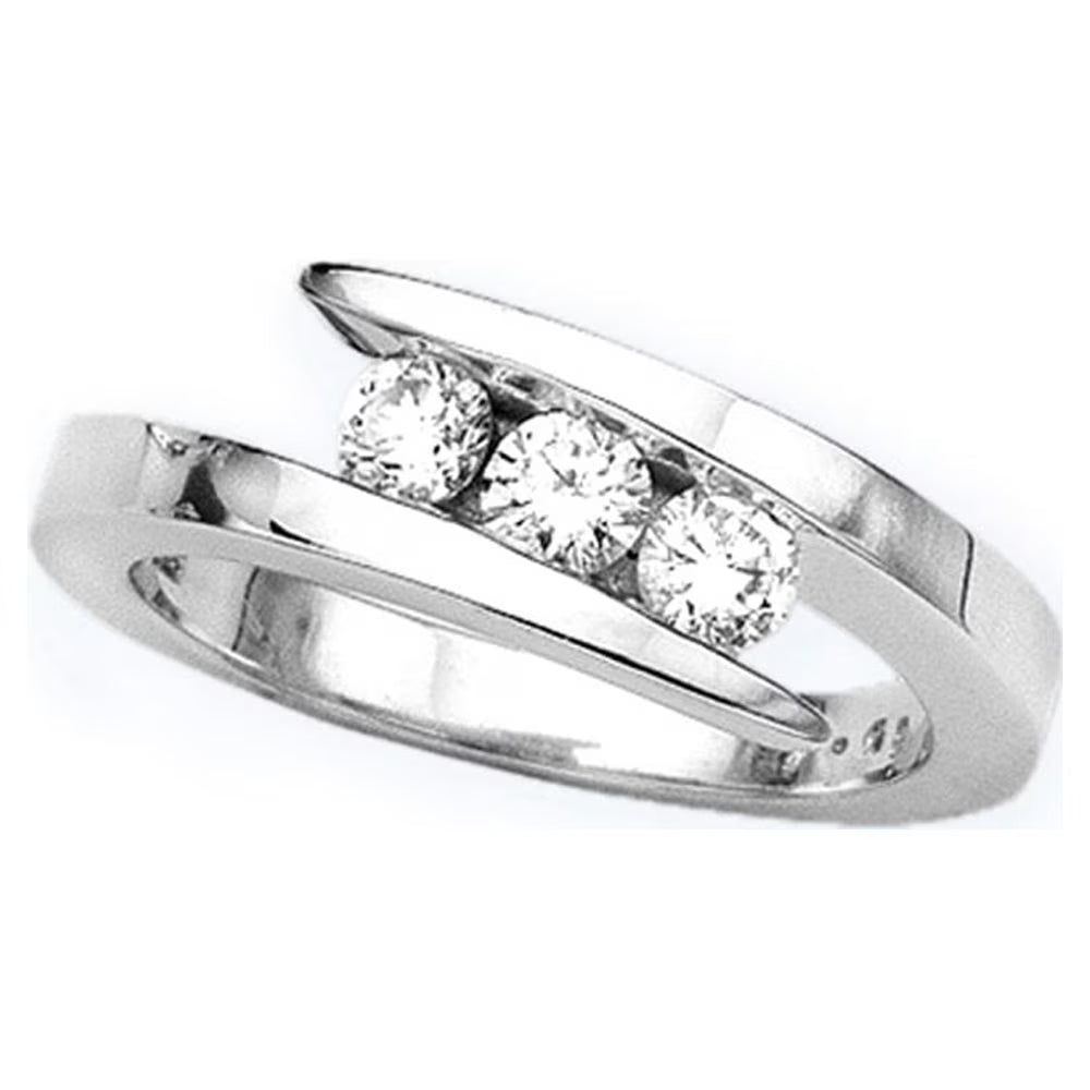 14K White Gold Diamond Promise Ring D31181