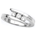 14K White Gold Diamond Promise Ring D31181