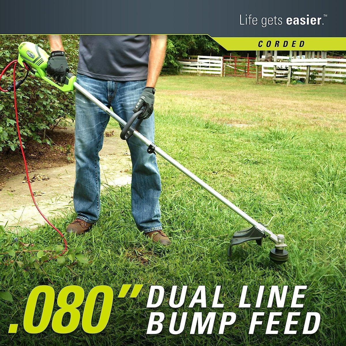 18" Corded Electric 10 Amp String Trimmer B944744