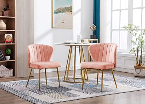 Dark Green Velvet Accent Chair with Golden Metal Legs V279723