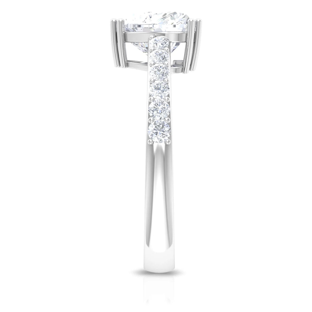 Heart Shape Moissanite Ring, 925 Sterling Silver A43781