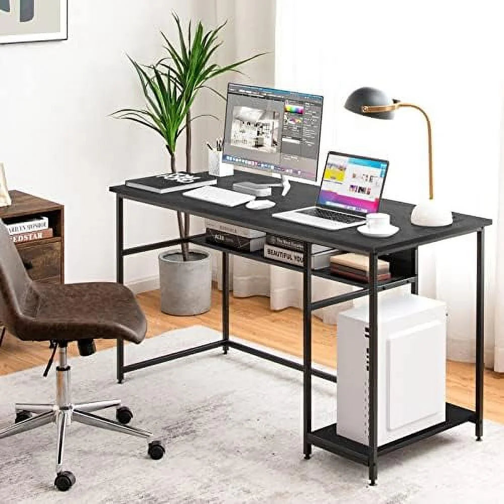 55 Inch Computer Desk with 4 Power Outlets & 2 USB Ports T1643