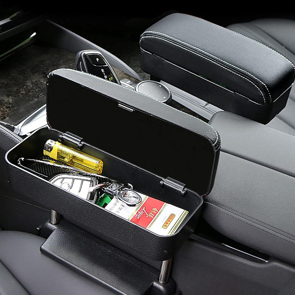 Black Stitching Car Armrest Extender K109