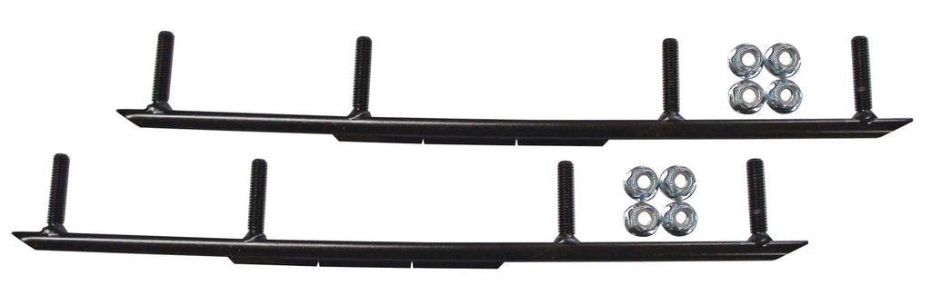 Yellow Snowmobile Skis with 8" Round Bars Complete Kit B300
