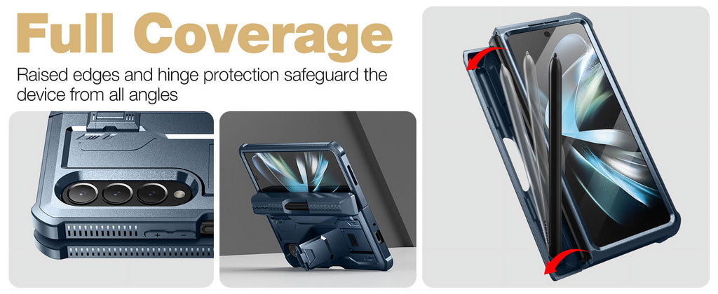 Navy Blue Full Body Shockproof Rugged Case with Built-in Screen Protector & Kickstand & S Pen Slot D18068