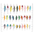 30 Topwater Fishing Lures with Hooks U586