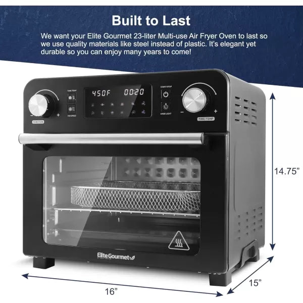 Black 24.5 Quart Digital Air Fryer Oven E951336