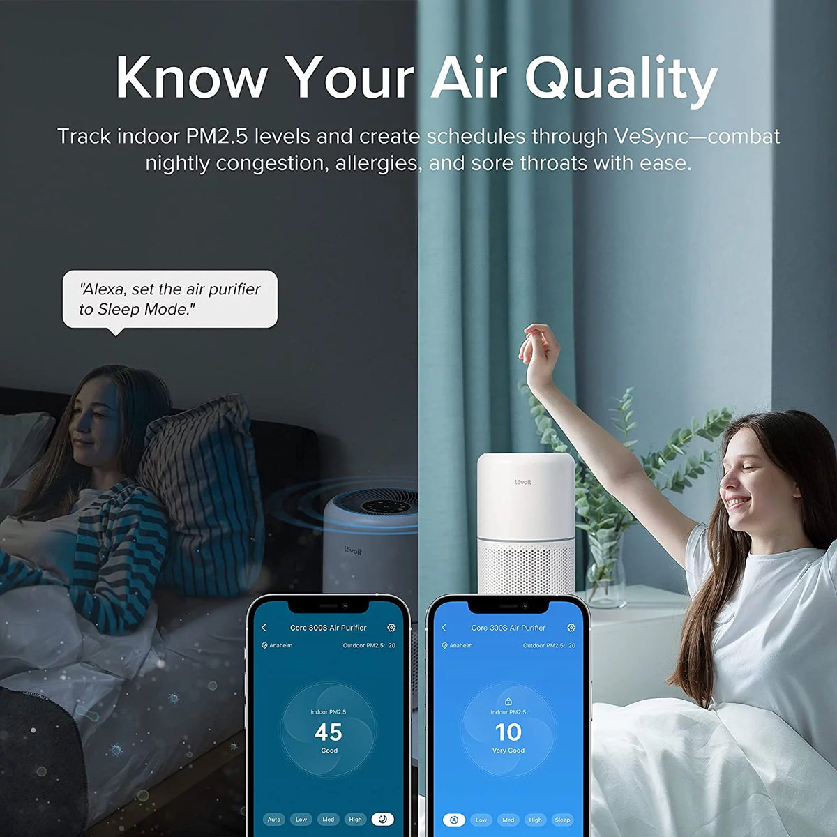 White Black True HEPA Air Purifier T14325