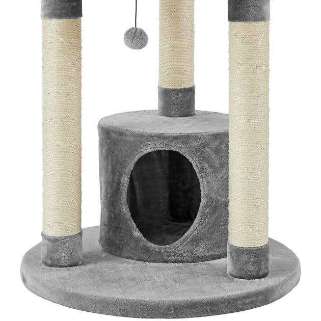 59.5-in Faux Fur Cat Tree Condo Y86698