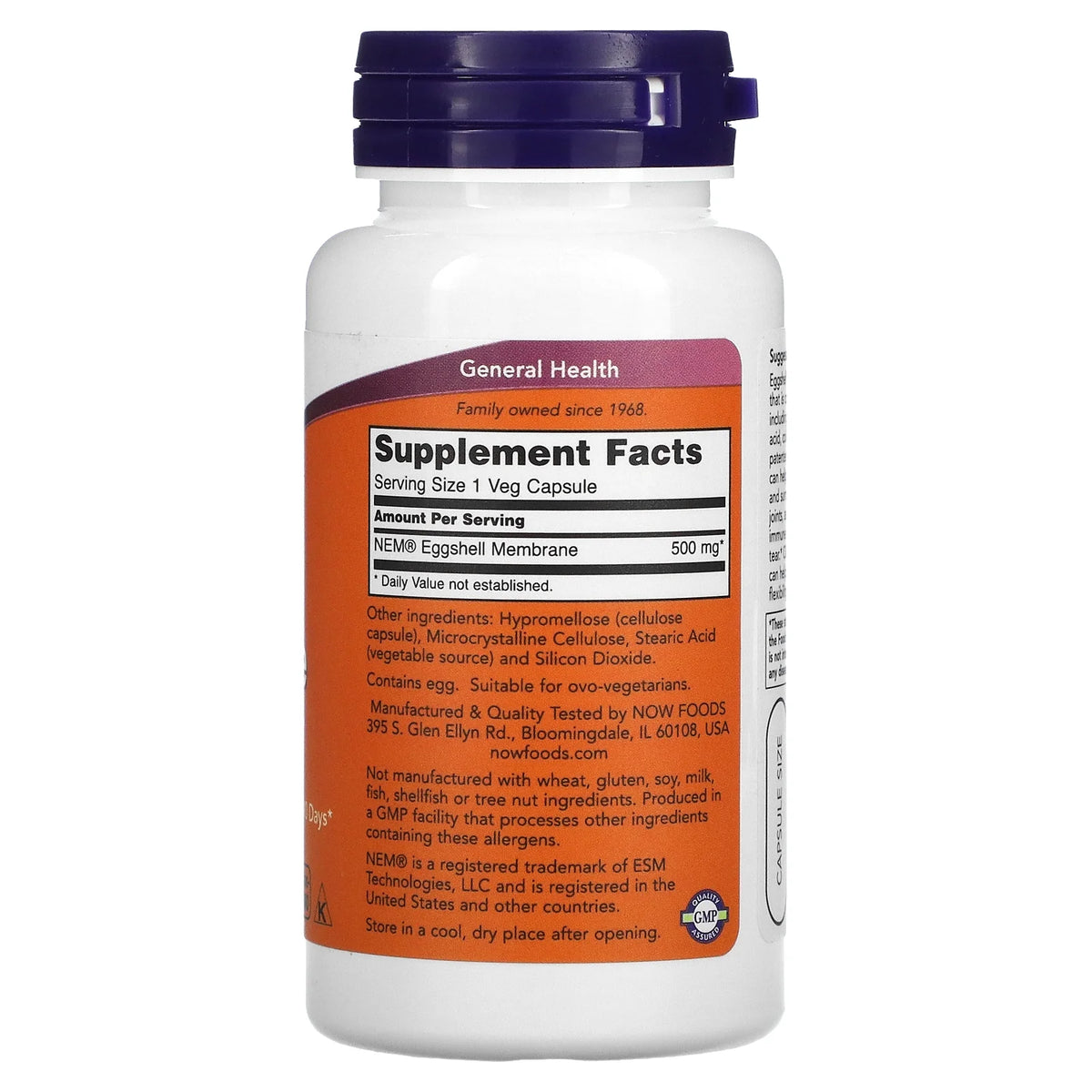 Eggshell Membrane 500 mg 60 Veg Capsules Q687