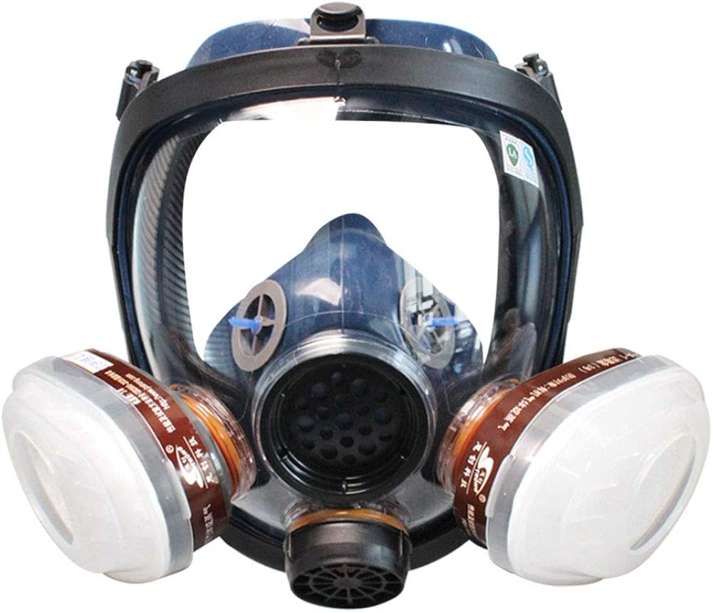 Full Face Respirator Mask with Filters Pack of 2 O34906