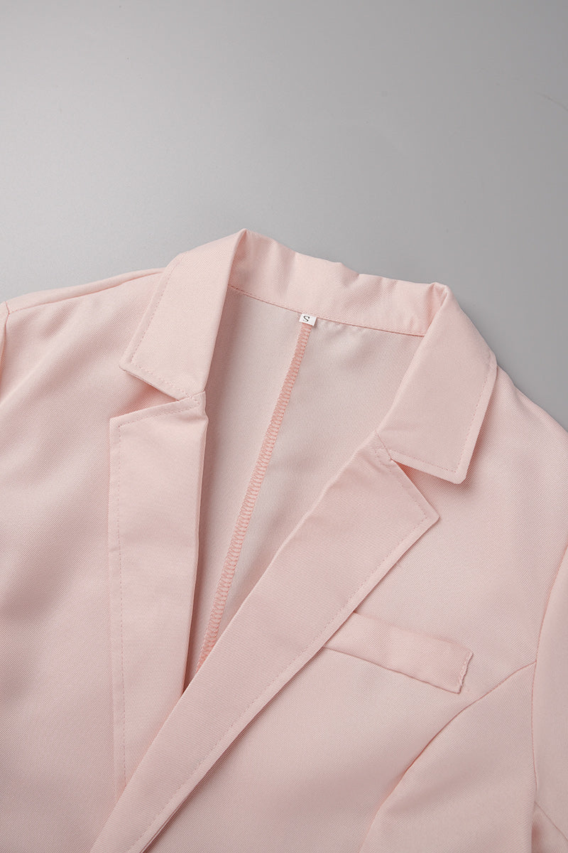 Casual Solid Button Turn-back Collar Outerwear L810090