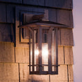 16''H x 9''W Olde Bronze Glass Outdoor Wall Sconce G7930