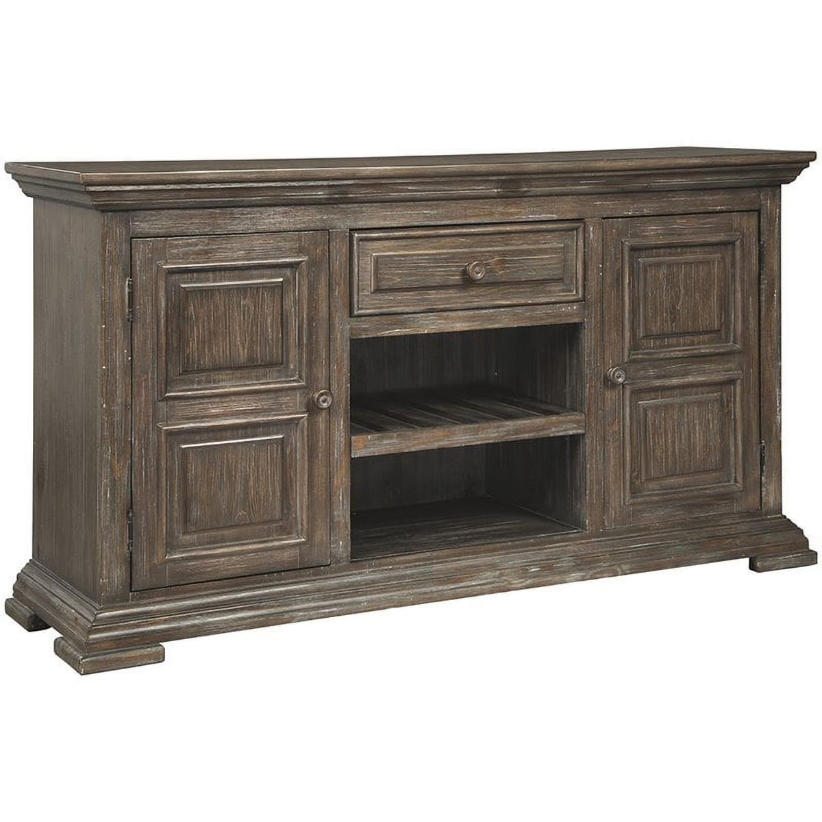 2 Door Wine Rack Server in Rustic Brown N974159