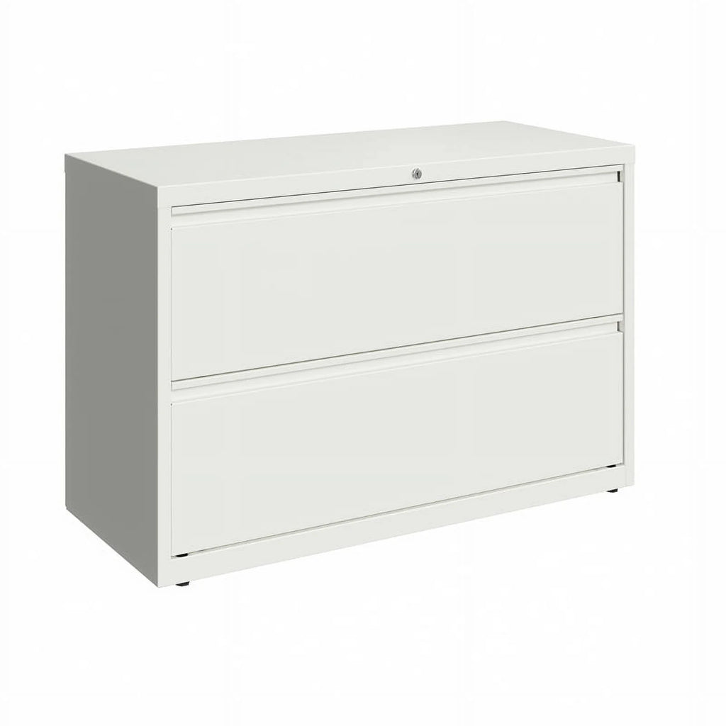 White 2-Drawer Metal Lateral File Cabinet B317587
