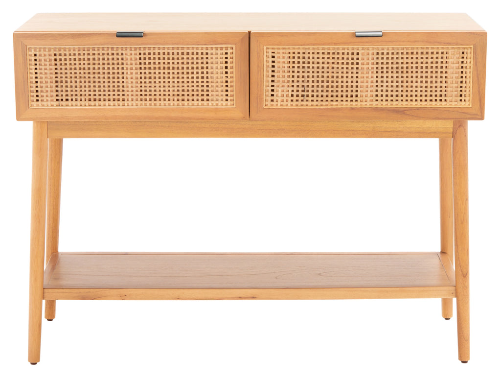 Natural Wood Console Table with Drawer B105898