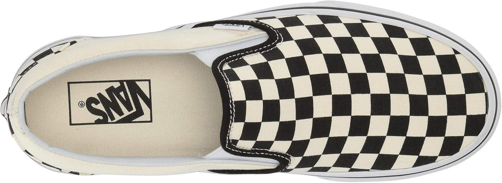 Checkerboard Black White Slip-On Shoes I580129