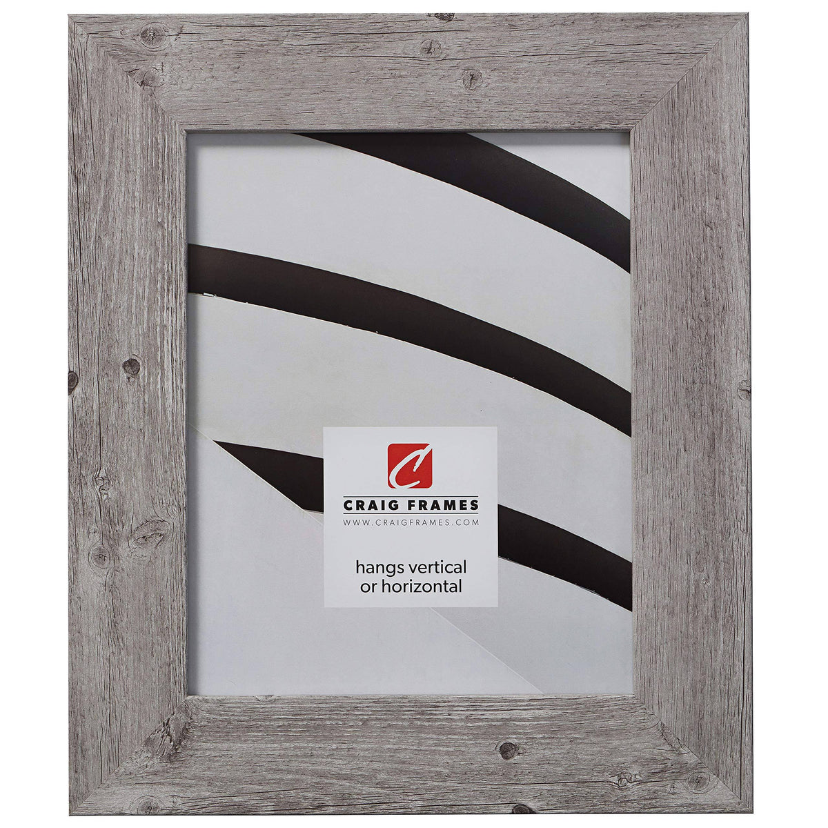 Faux Barnwood Picture Frame, Light Grey Oak, 24 x 36 inch G489