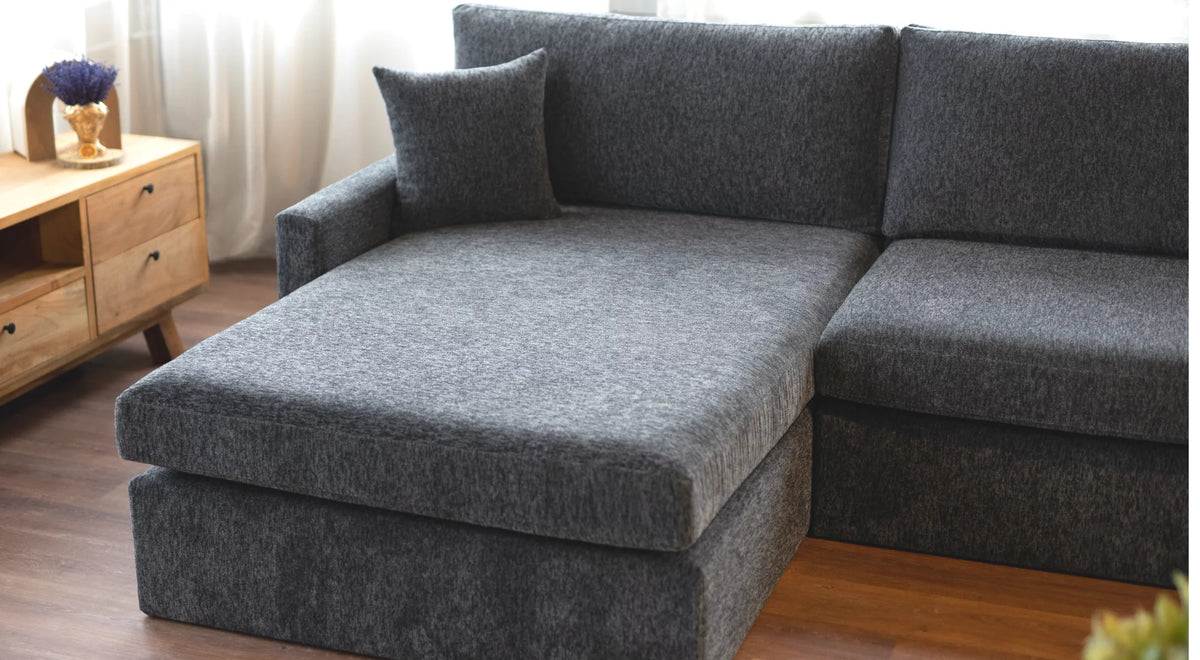Charcoal L-Shaped Sectional Sofa Set H8233