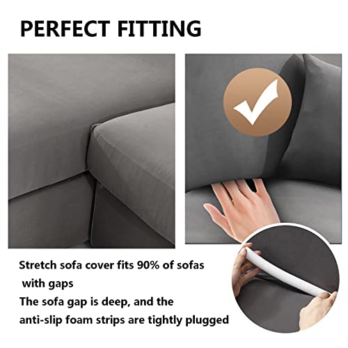 2Pcs L Shape Sectional Couch Covers X766