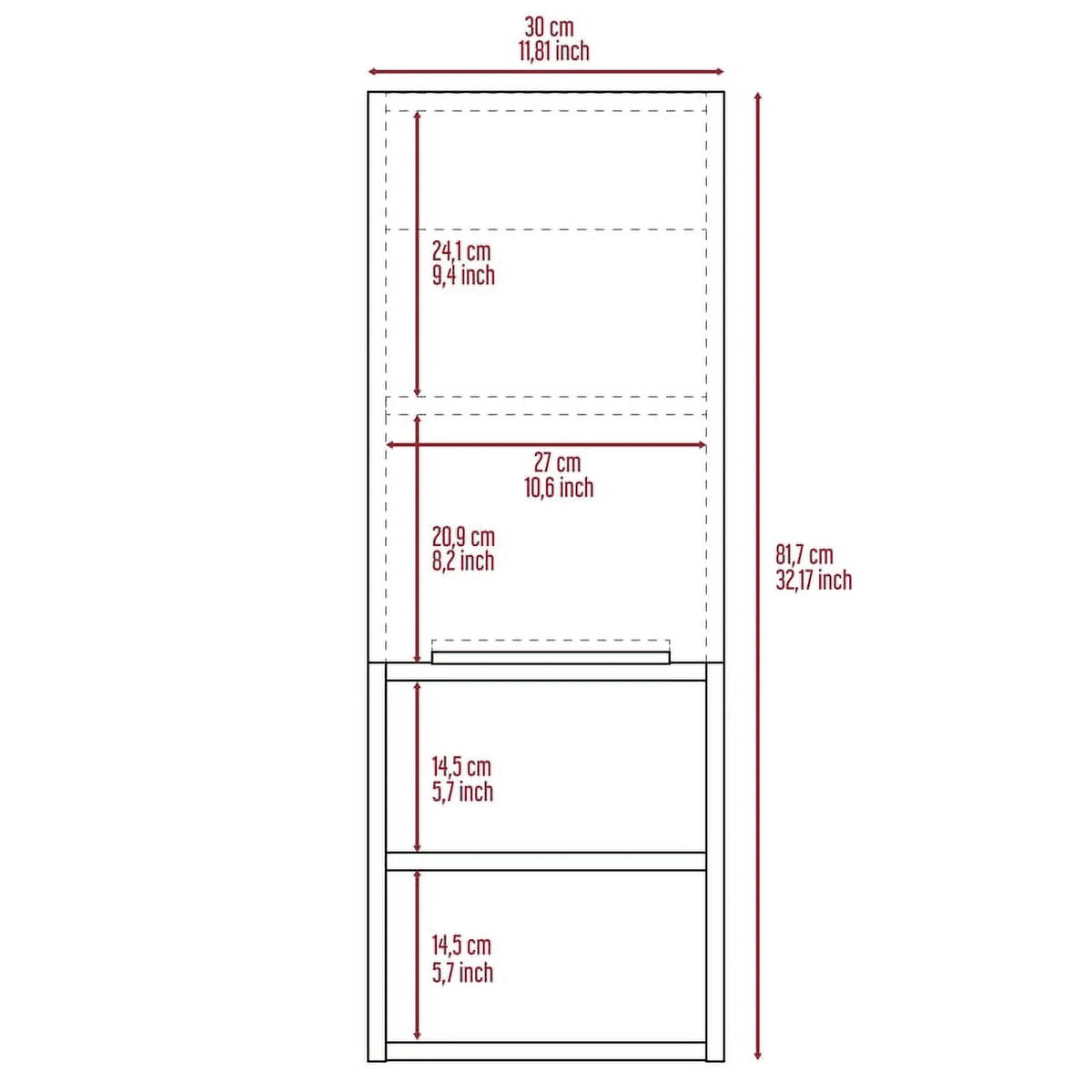 32" Black Engineered Wood Medicine Cabinet X613604